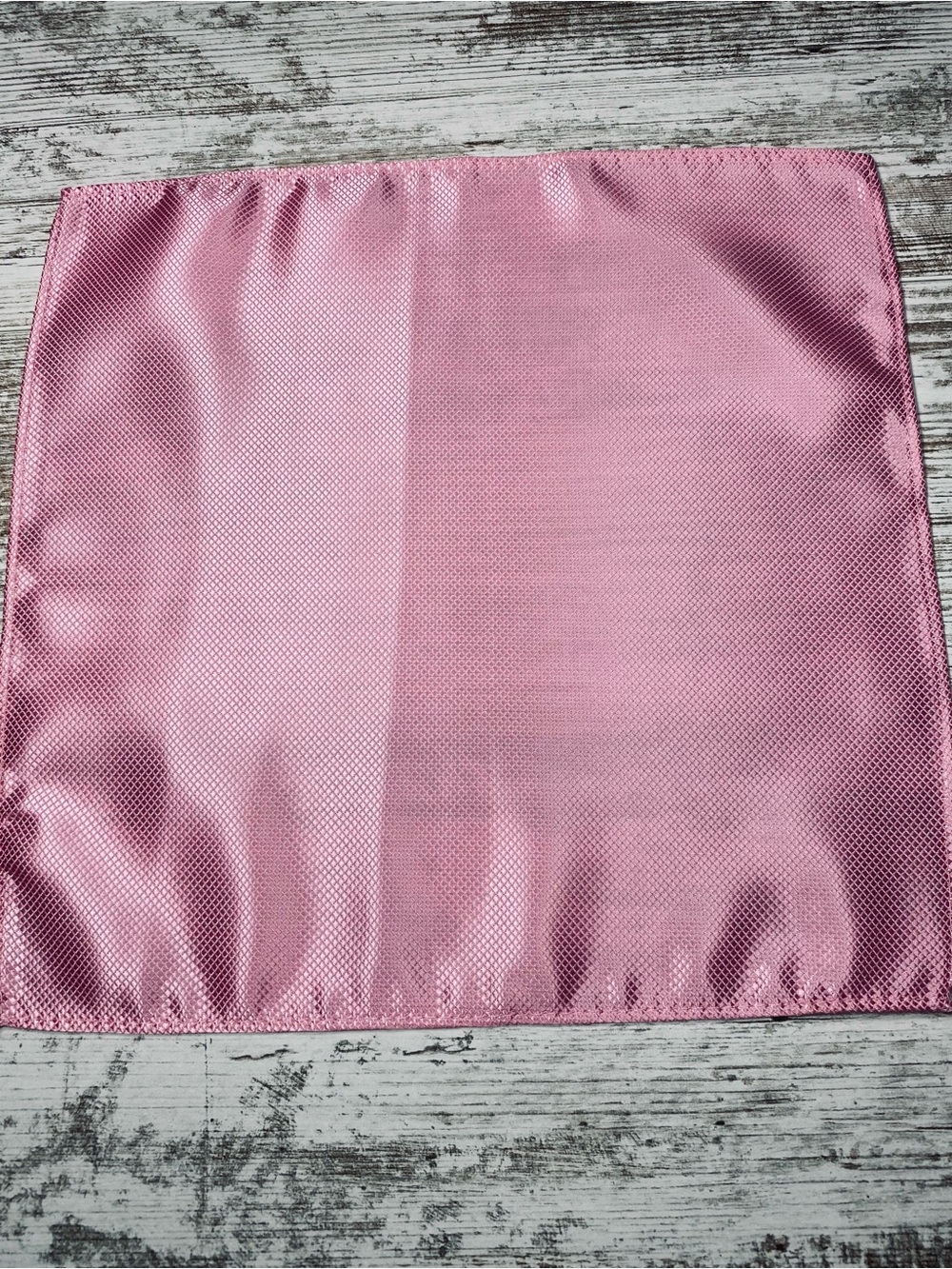 Pink Micro Geometric Silk Blend Pocket Square Mens Handkerchief 9.5”